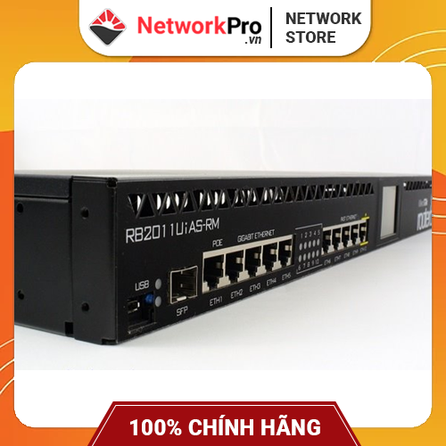 Router Mikrotik RB2011UiAS-RM Hàng Chính Hãng