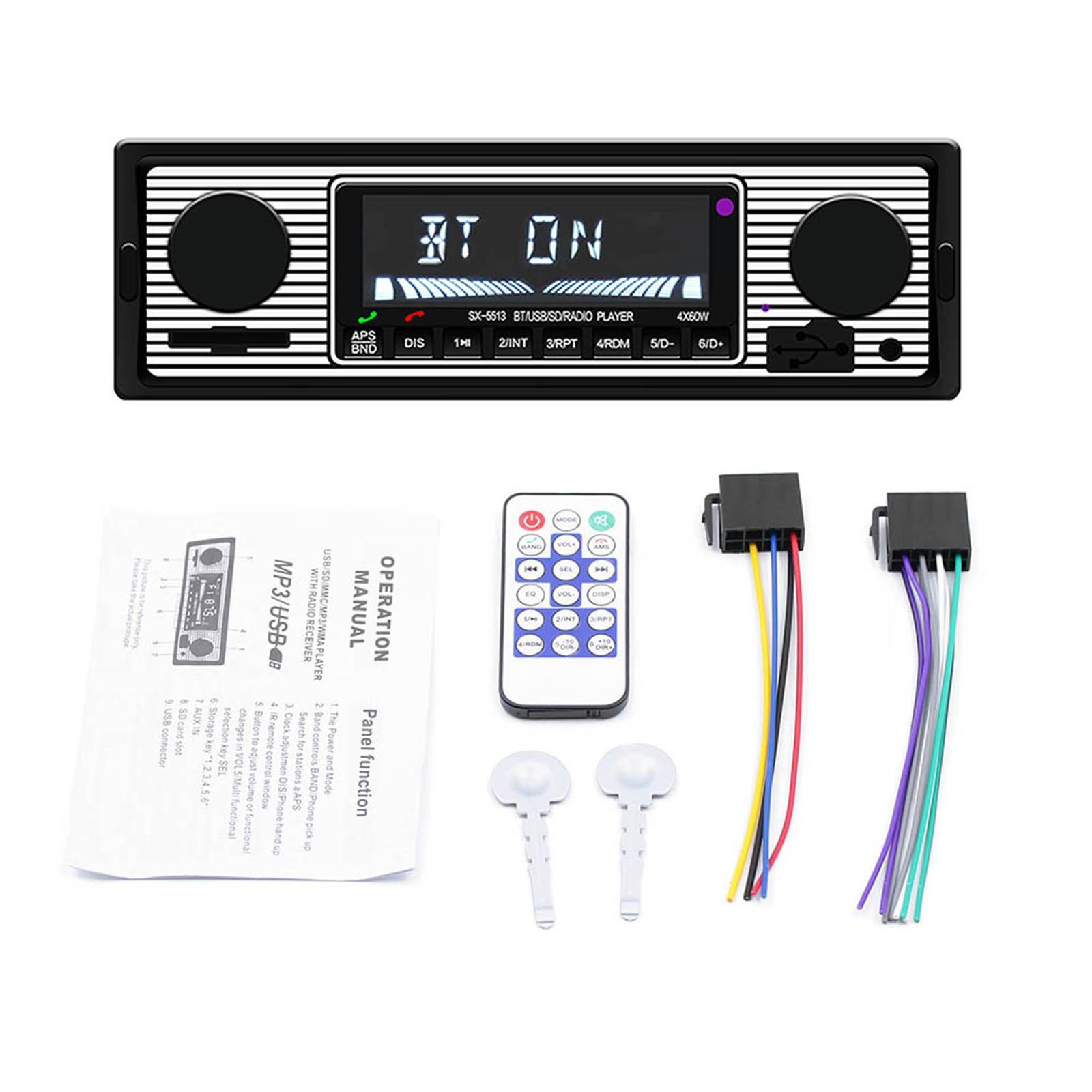 1 Din Digital Media Advanced Bluetooth Car Stereo Receiver w/AUX Audio