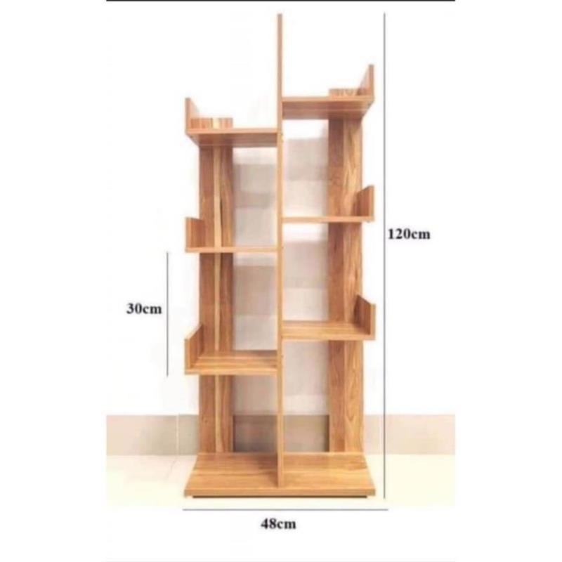 KỆ SÁCH HÌNH CÂY - KỆ SÁCH GỖ XƯƠNG RỒNG 8 NGĂN