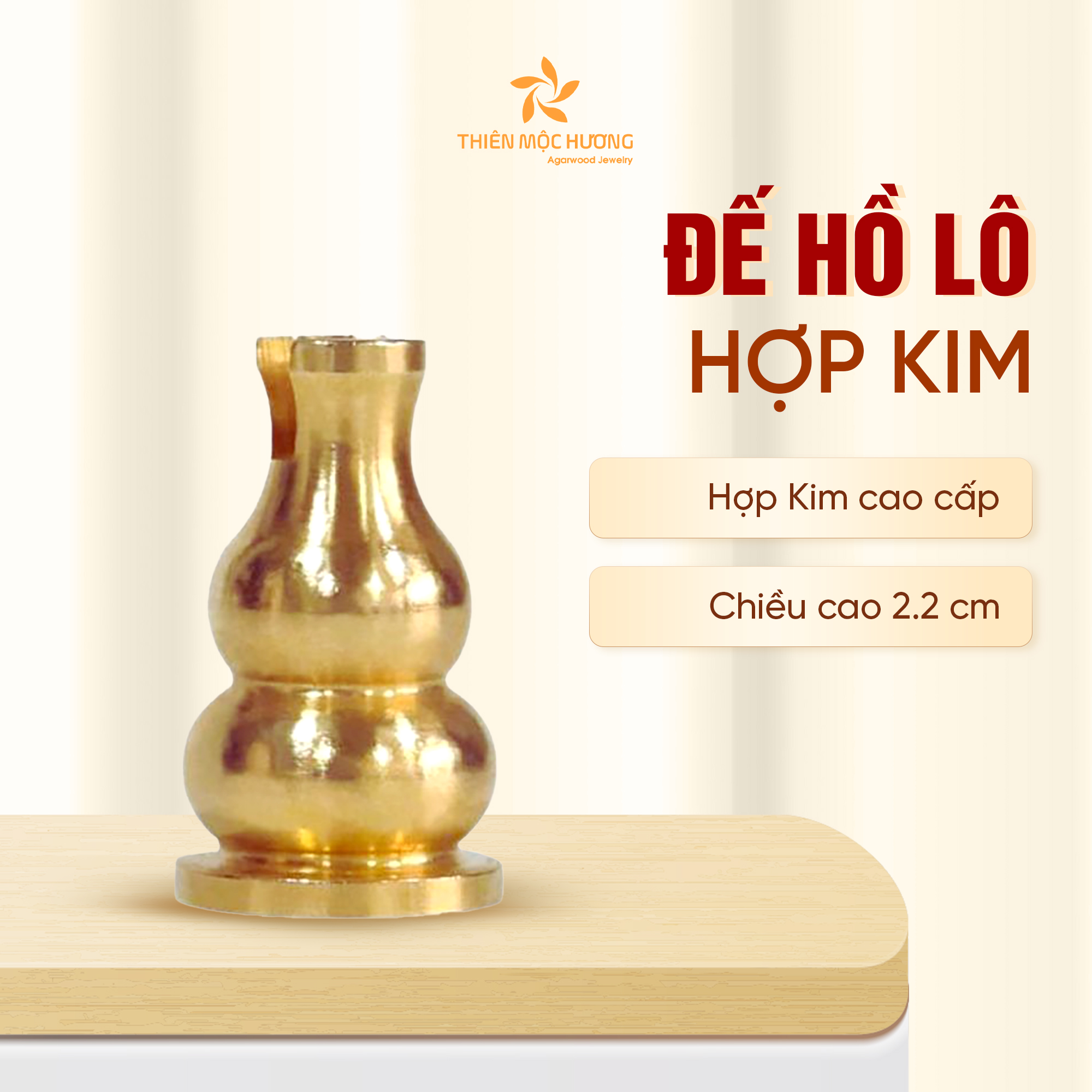Đế cắm nhang trầm, hương vòng Thiên Mộc Hương hình hồ lô hợp kim cao cấp