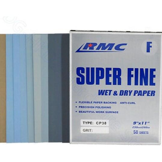 Bộ giấy nhám RMC đủ số từ 120 đến 5000 khổ A4 23cm x 28 cm - Trường Thịnh Sài Gòn