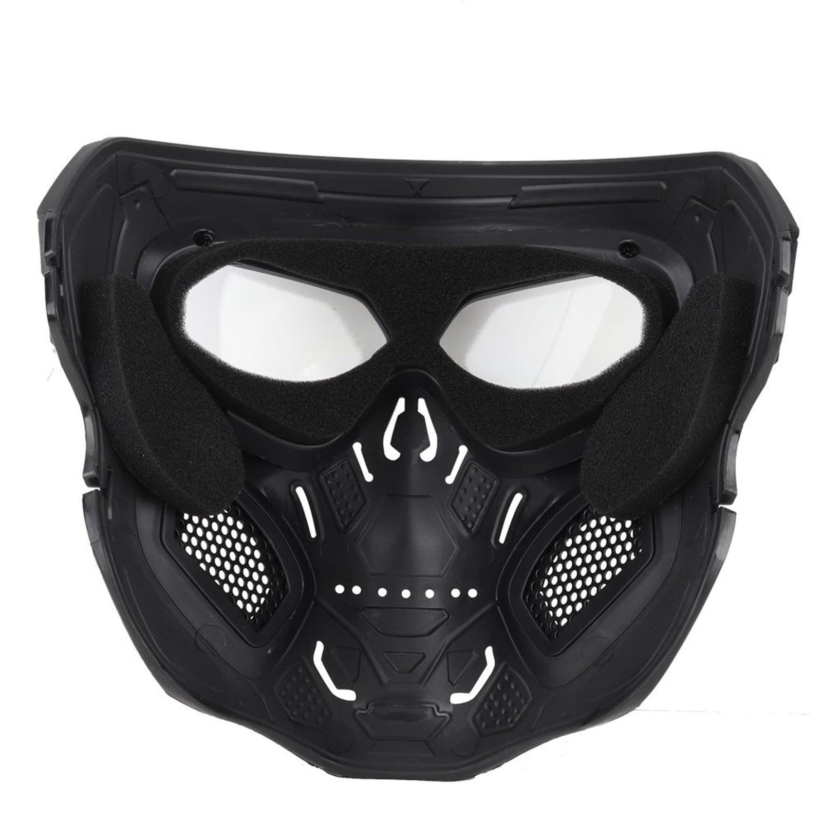 Tactical Face Mask Outdoor Hunting Protective Full Face Masks Cover Black