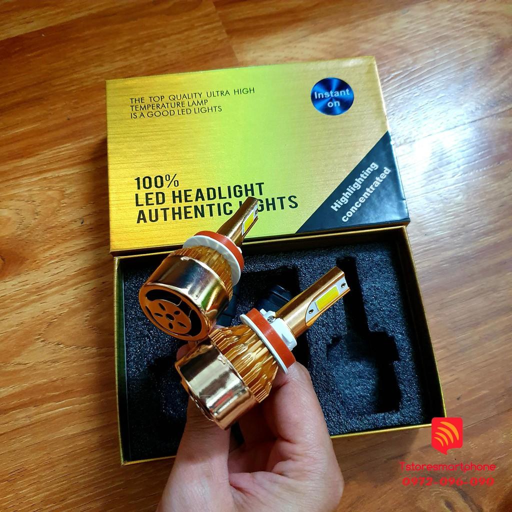 Bóng đèn LED sương mù Ô TÔ C6 GOLD 72W 2 chế độ màu phá sương 3000K-6000K H7 H8/H9/H11 9005 9006 880 881
