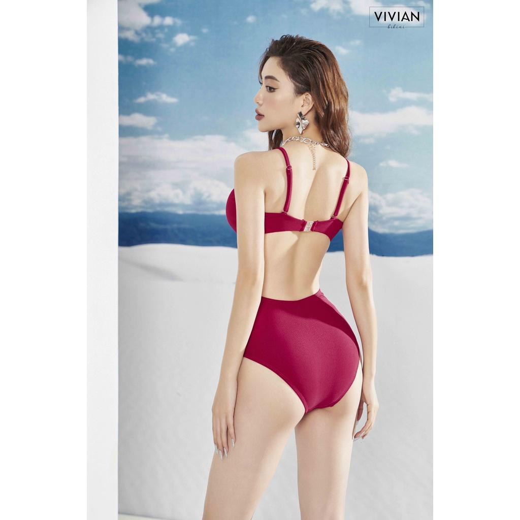 Đồ bơi nữ cao cấp dạng một mảnh cut-out sexy - màu Đỏ - VS179_RD