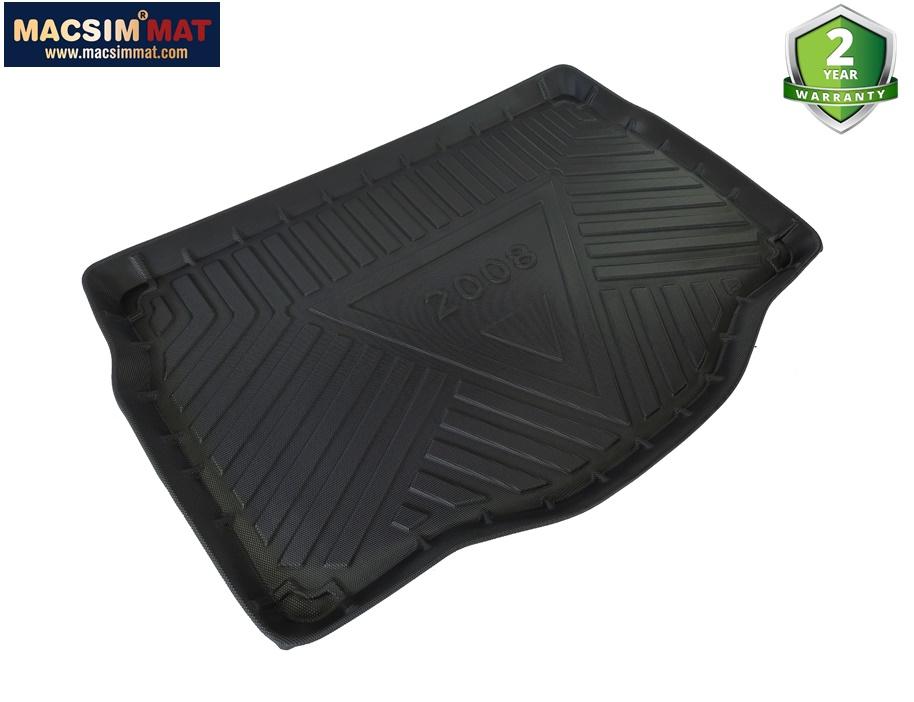 Thảm lót cốp Peugeot 2008 2014-nay nhãn hiệu Macsim chất liệu TPV cao cấp màu đen