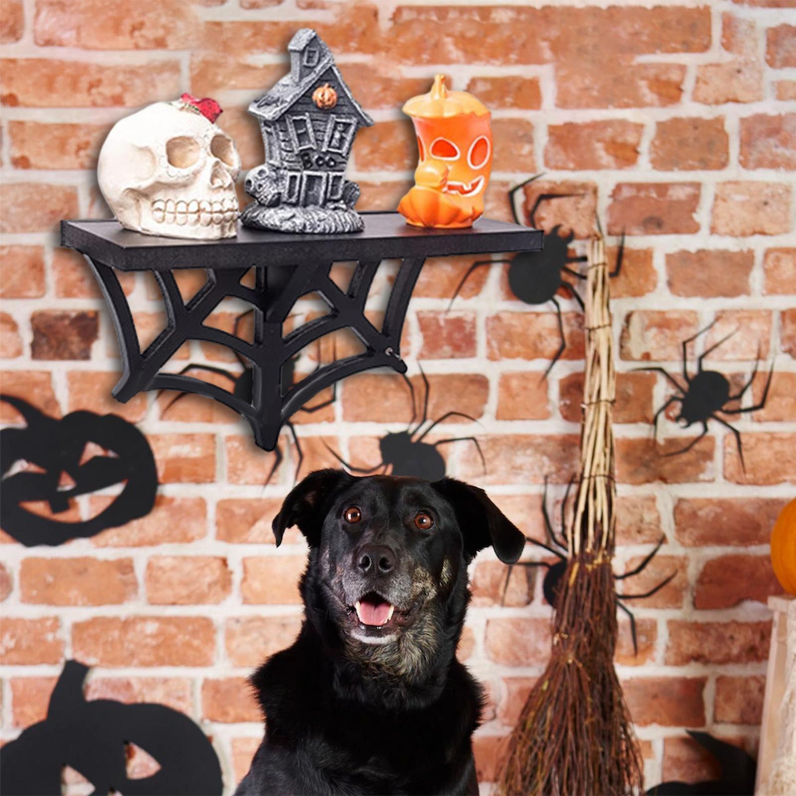 Halloween Wall Mounted Shelf Display Shelf ,Halloween Decorations Black Room Decor ,Storage Rack Holder Floating Storage Rack for Home, Bedroom