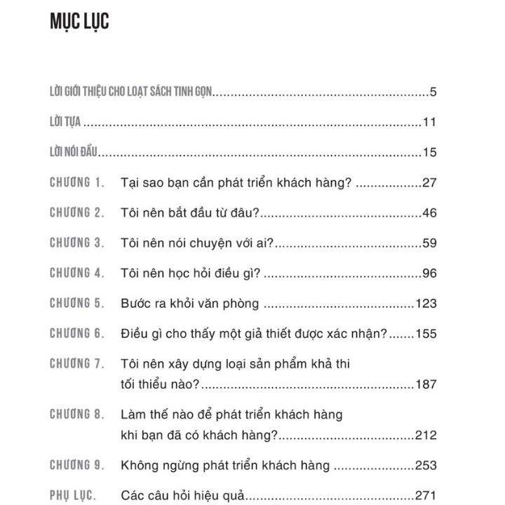 Phát Triển Khách Hàng Tinh Gọn  - Bản Quyền