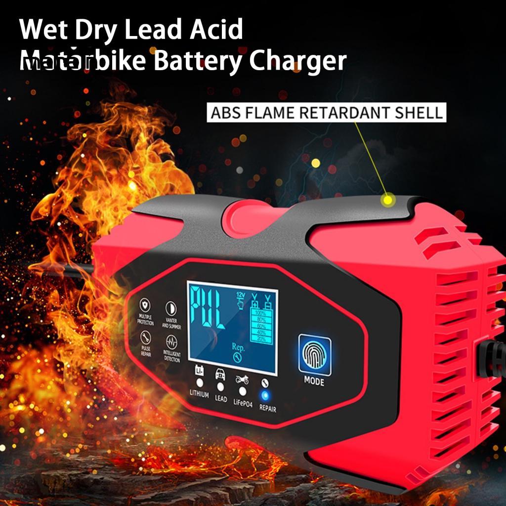 Cục Sạc Nhanh Thông Minh 12V 6A Có Màn Hình Hiển Thị Điện Áp An Toàn Cho Xe Hơi Xe Máy