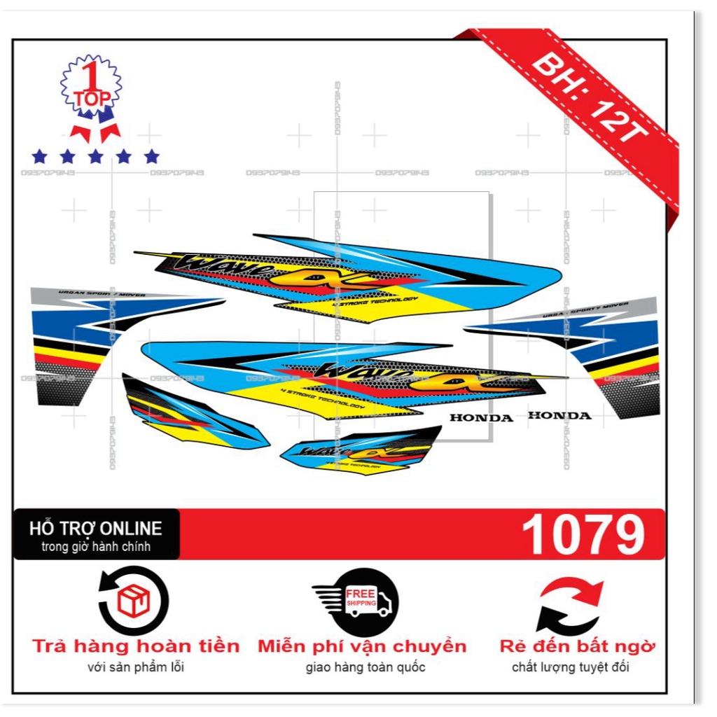 Tem rời wave 2017 tổ ong xanh đen