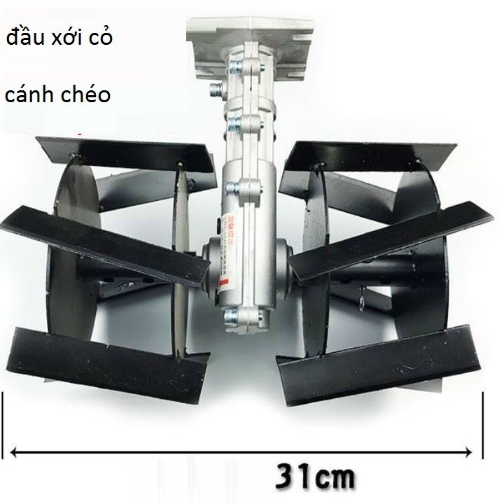 Đầu xới đất lắp máy cắt cỏ - Bánh chéo nhập khẩu