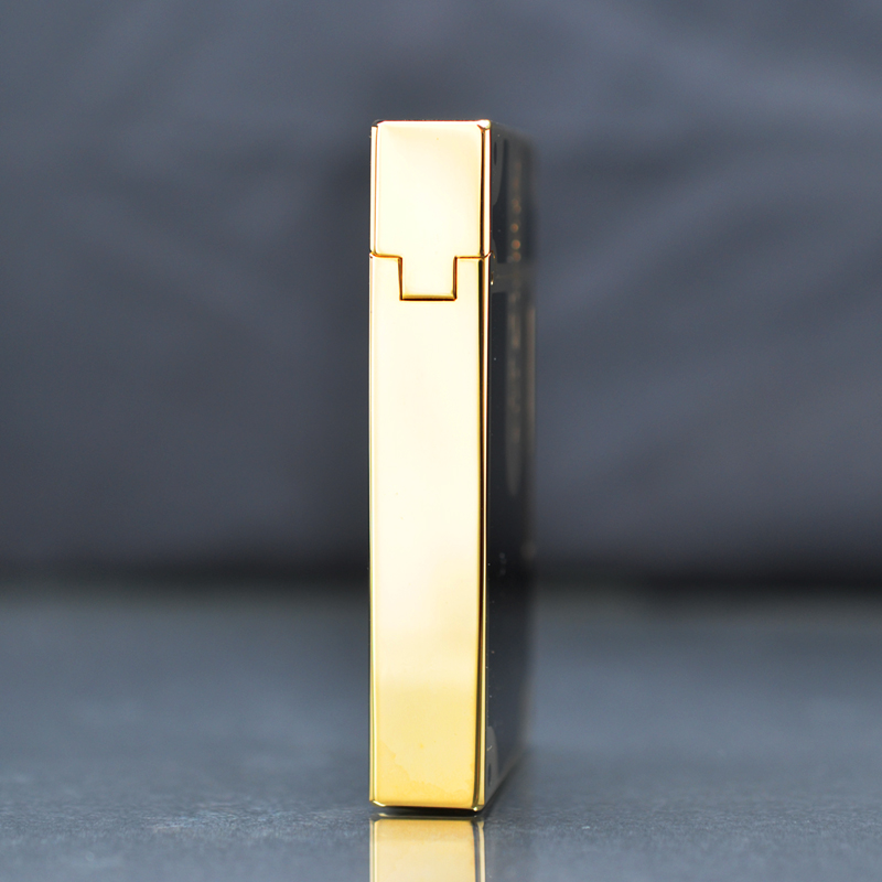 Vỏ Hột Quẹt Bật Lửa Upon D44V Sơn Mài Đen Khuyết Sang Trọng - Dùng Gas Đá Cao Cấp