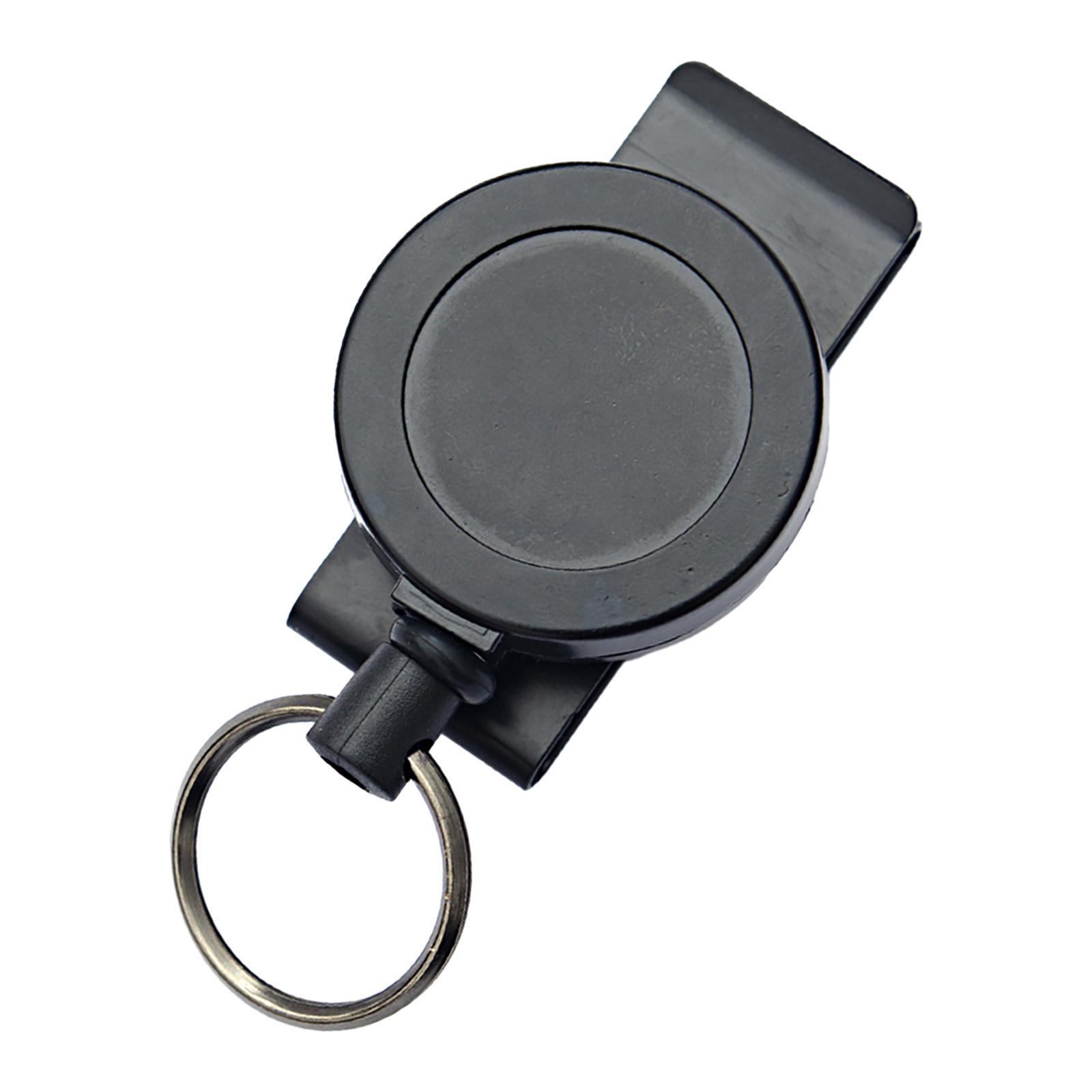 Heavy Duty Retractable Keychain Key Holder Durable Portable Retractable Reel Waist Key Chain Buckle for Outdoor Fishing