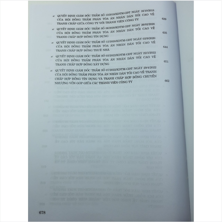 Sách Tuyển Tập Các Quyết Định Giám Đốc Thẩm Của Hội Đồng Thẩm Phán Tòa Án Nhân Dân Tối Cao về Hình Sự, Dân Sự, Kinh Doanh Thương Mại (từ năm 2017 đến năm 2023) - V2206TP