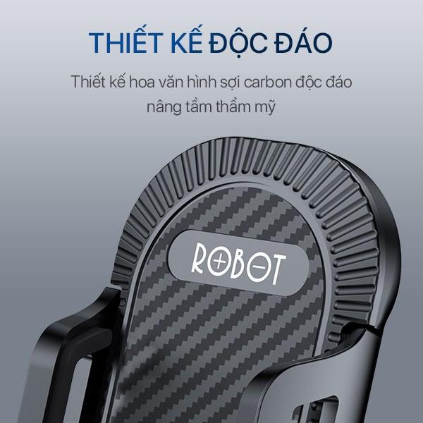 Giá Đỡ Điện Thoại Ô Tô ROBOT Xoay 360 Độ, Tùy Chỉnh Độ Dài - Hàng Chính Hãng