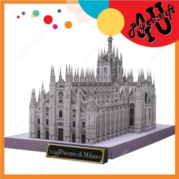 Mô hình giấy 3D kiến trúc nhà thờ Milan Cathedral