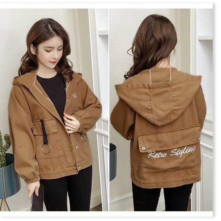 Áo khoác kaki nữ xịn xò siêu duyên dáng cho các bạn trẻ THỜI TRANG LANA FASHION