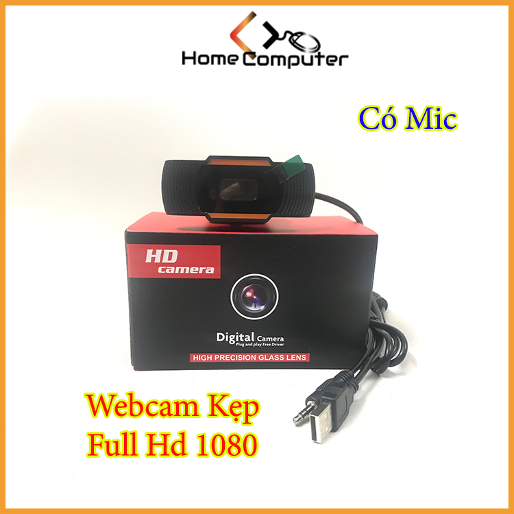 Webcam, Camera Cho Pc Chân Kẹp Tiện Lợi Giá Rẻ - Full Hd