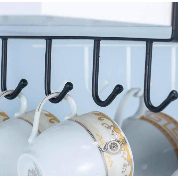 Thanh sắt 6 móc treo đồ tiện dụng