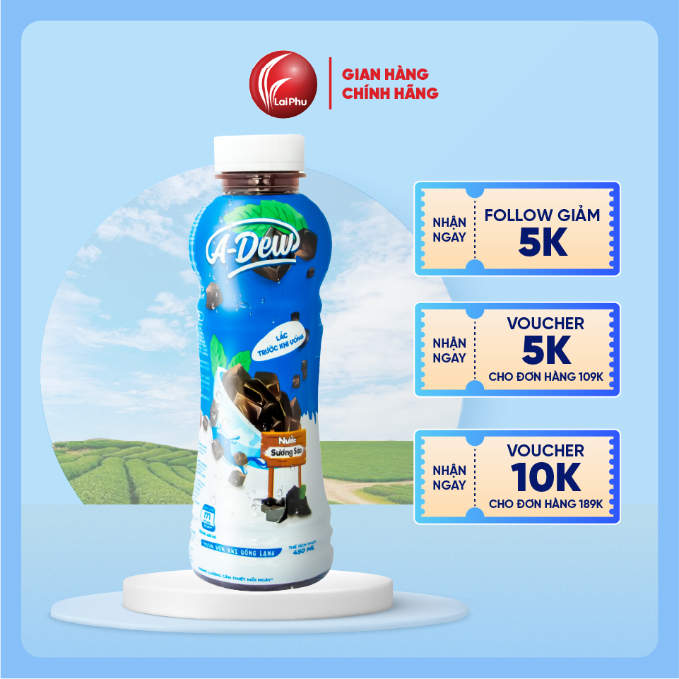 Nước Sương Sáo A Dew Chai 450ml - Lốc 6 Chai