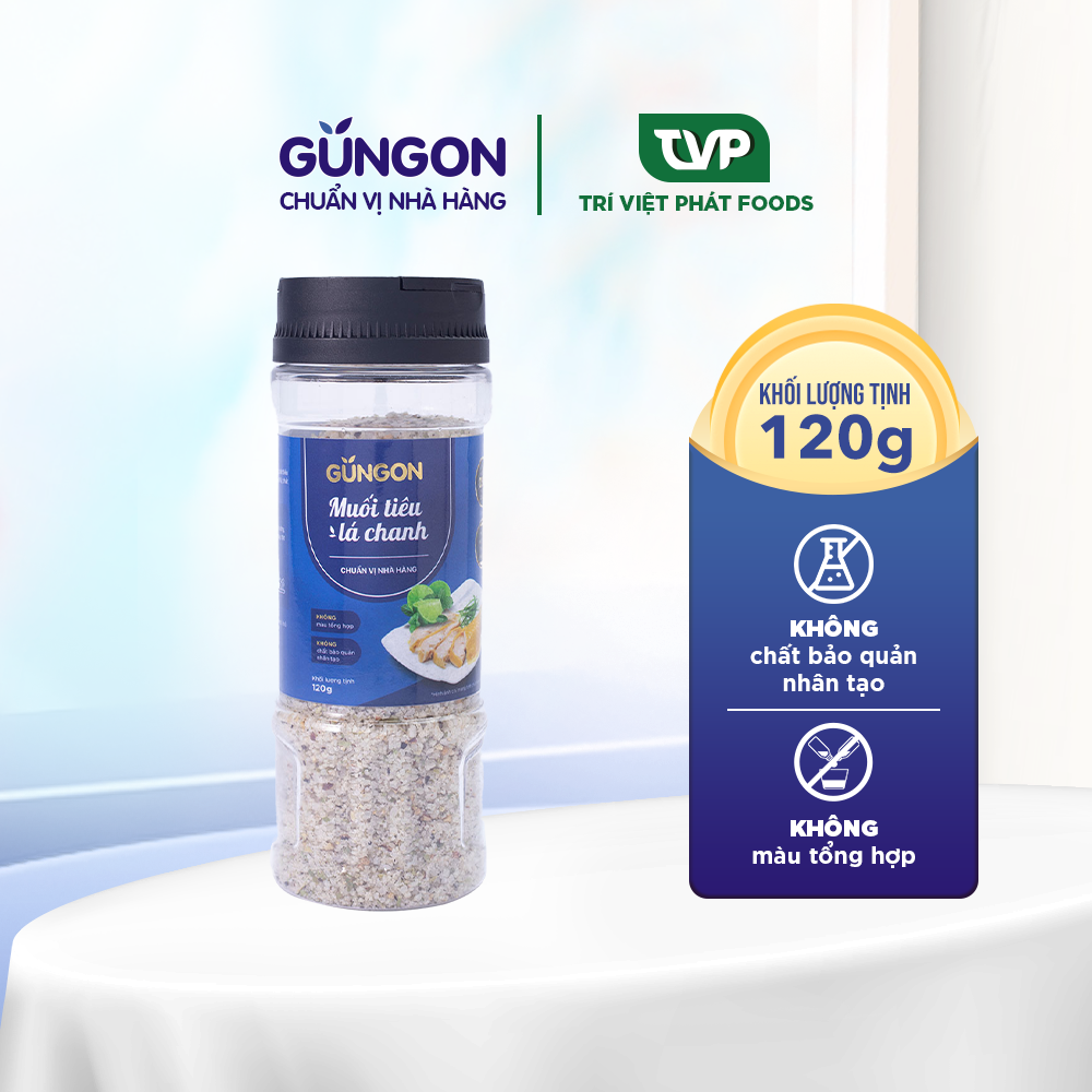 Muối tiêu lá chanh Gungon chấm trái cây gà luộc món hấp 120g