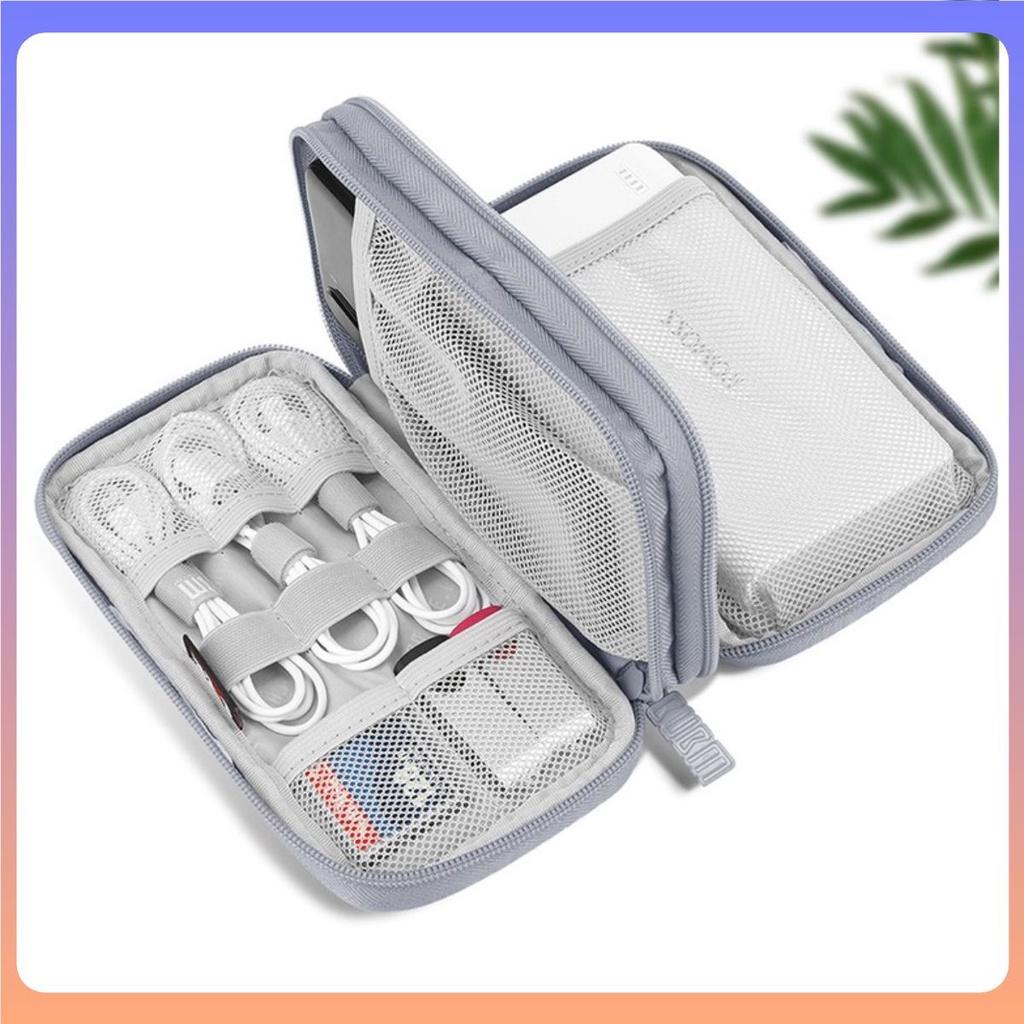 Túi đựng phụ kiện dây sắc, cáp sạc cho laptop, macbook, ipad, điện thoại BUBM nhỏ gọn.