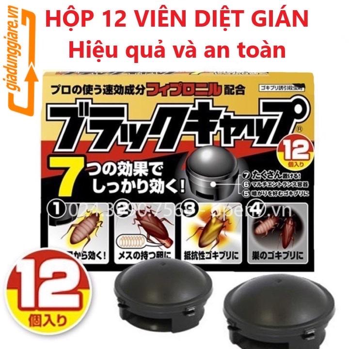 Hộp diệt gián Nhật 12 viên không gây độc hại ,diệt tất cả côn trùng tận gốc , hiệu quả an toàn cho người và vật nuôi