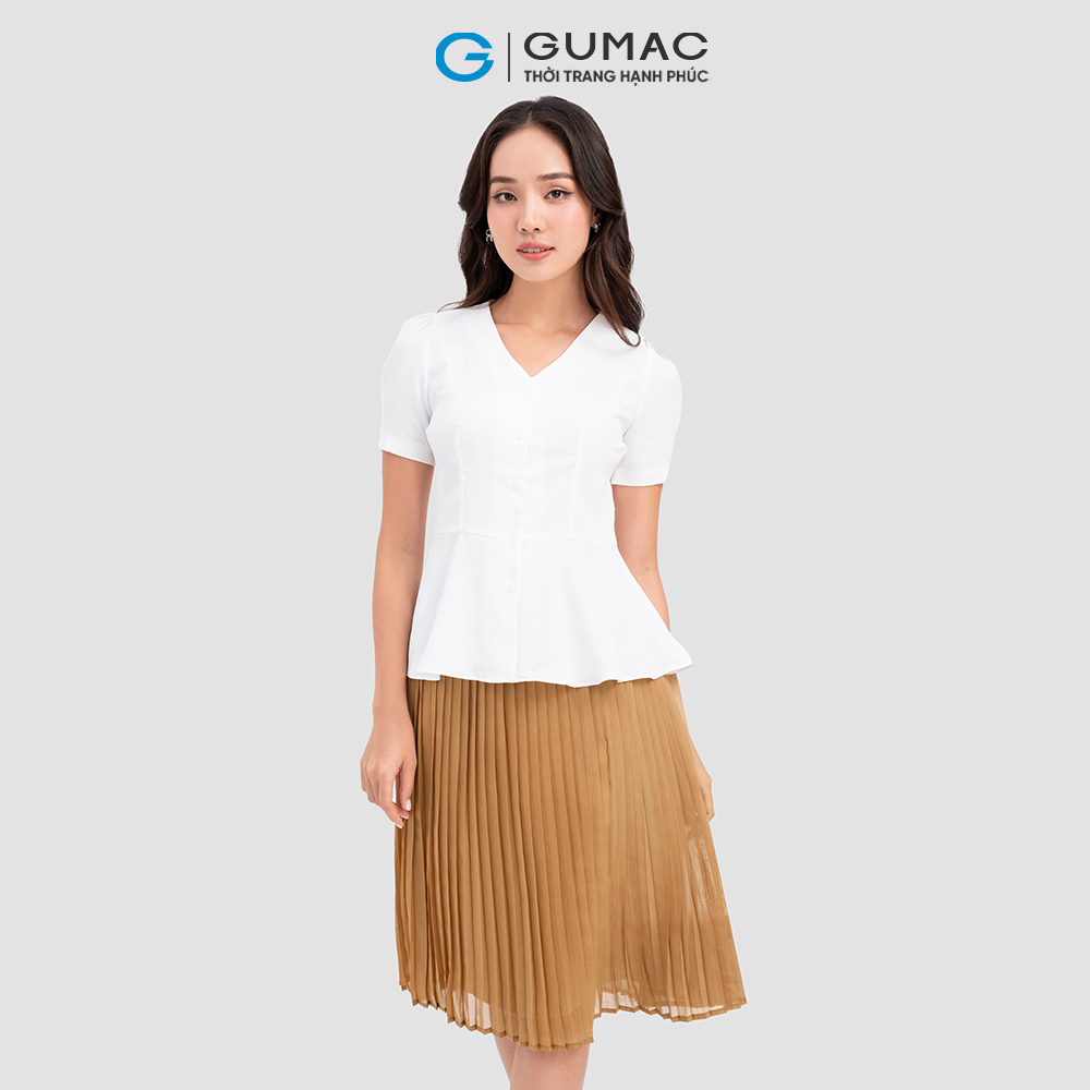 Áo peplum nẹp cài nút GUMAC LA1011