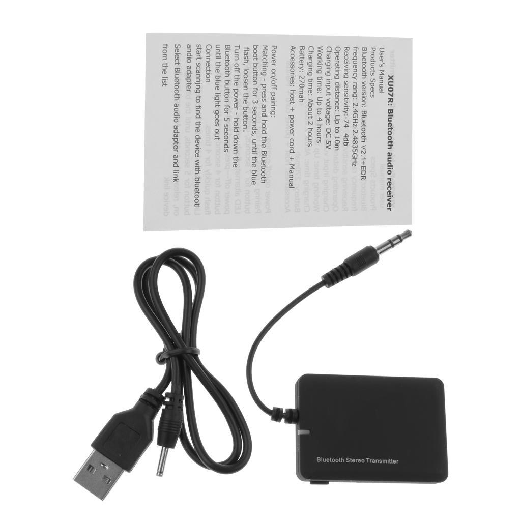 3.5mm Stereo Audio Bluetooth Transmitter Adapter Support A2DP For TV/PC/MP3