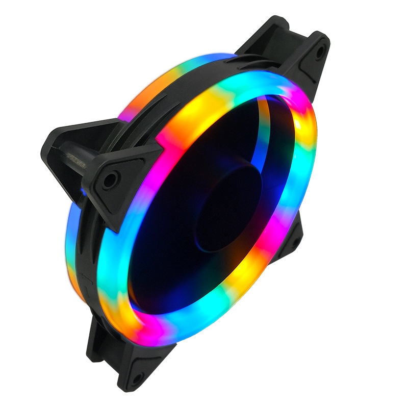 Quạt Led tản nhiệt 12cm cắm nguồn trực tiếp cho case máy tính hàng nhập khẩu