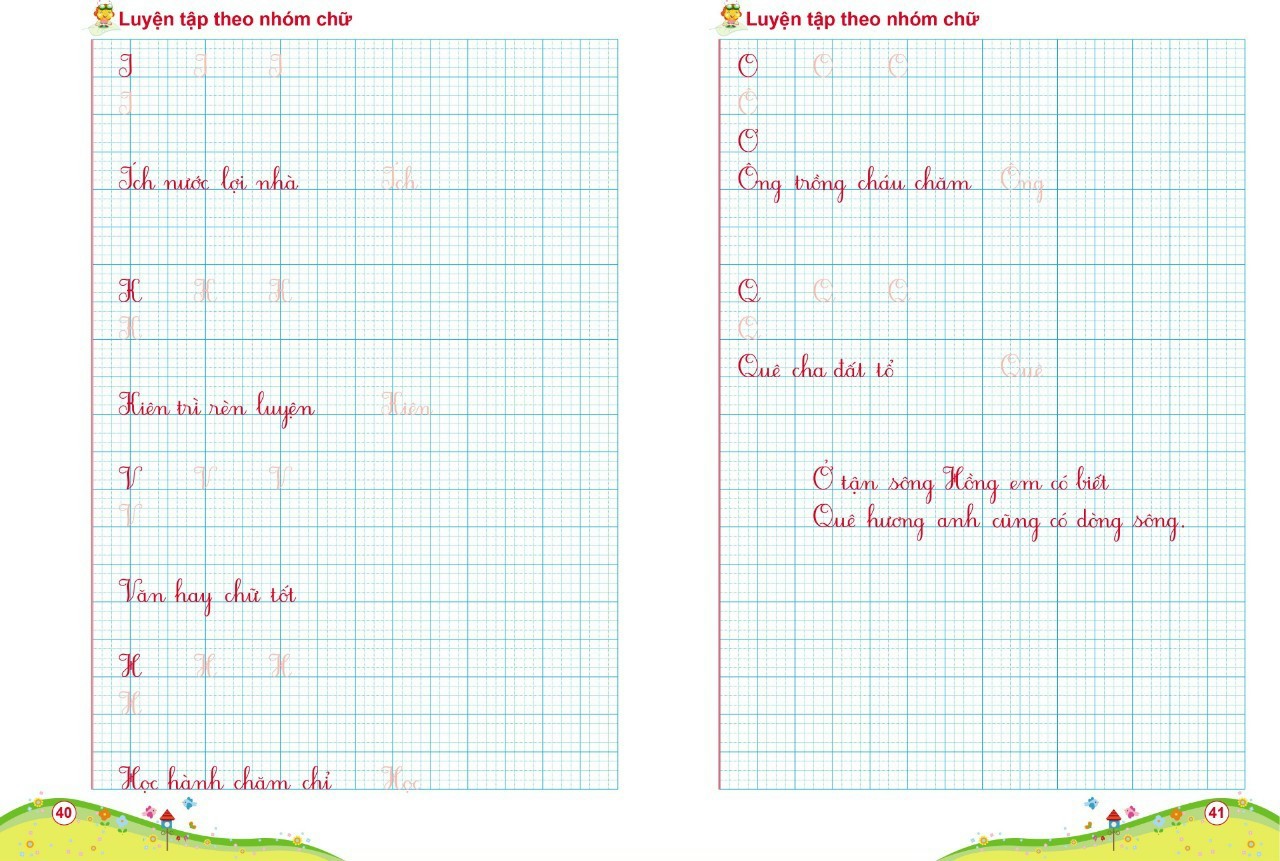 Combo Bé tập viết chữ nhỏ - Tập viết chữ 1 ly (Chữ hoa cỡ nhỏ, theo nhóm và Luyện viết chữ 1 ly)