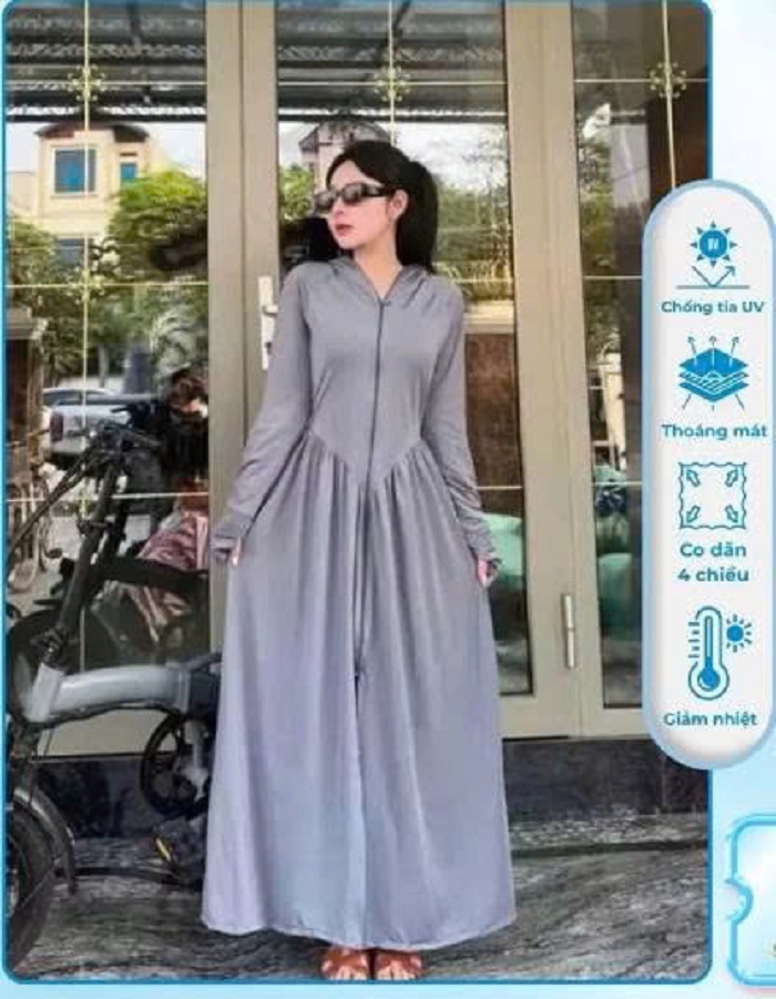 [KoSuyTu] ÁO CHỐNG NẮNG Dáng Dài, Chất Thun Băng Lạnh Co Giãn 4 Chiều - 1 Lớp 2 Lớp - Mặc Lên Là Đẹp Là Mát