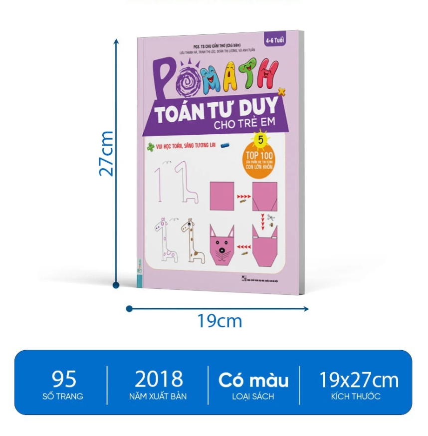 Sách - Bộ sách Pomath – Toán tư duy cho trẻ em từ 4 - 6 tuổi