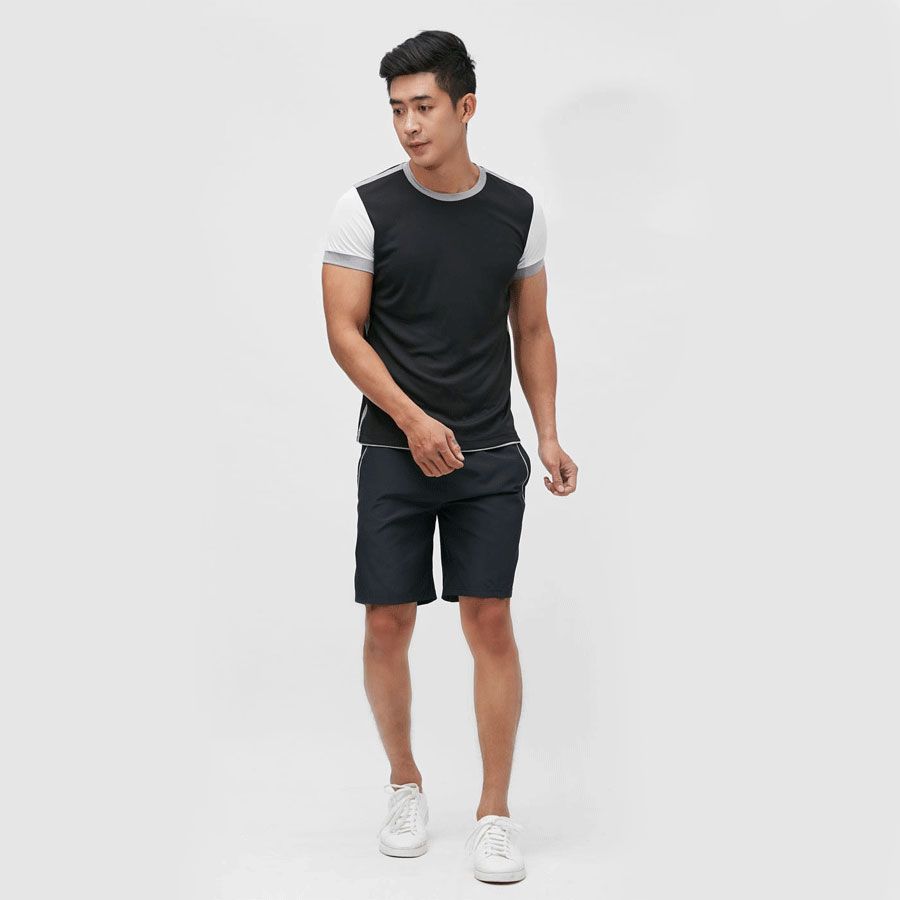 Áo Thể Thao Nam Fit Trainning Bk/Wh/Gy