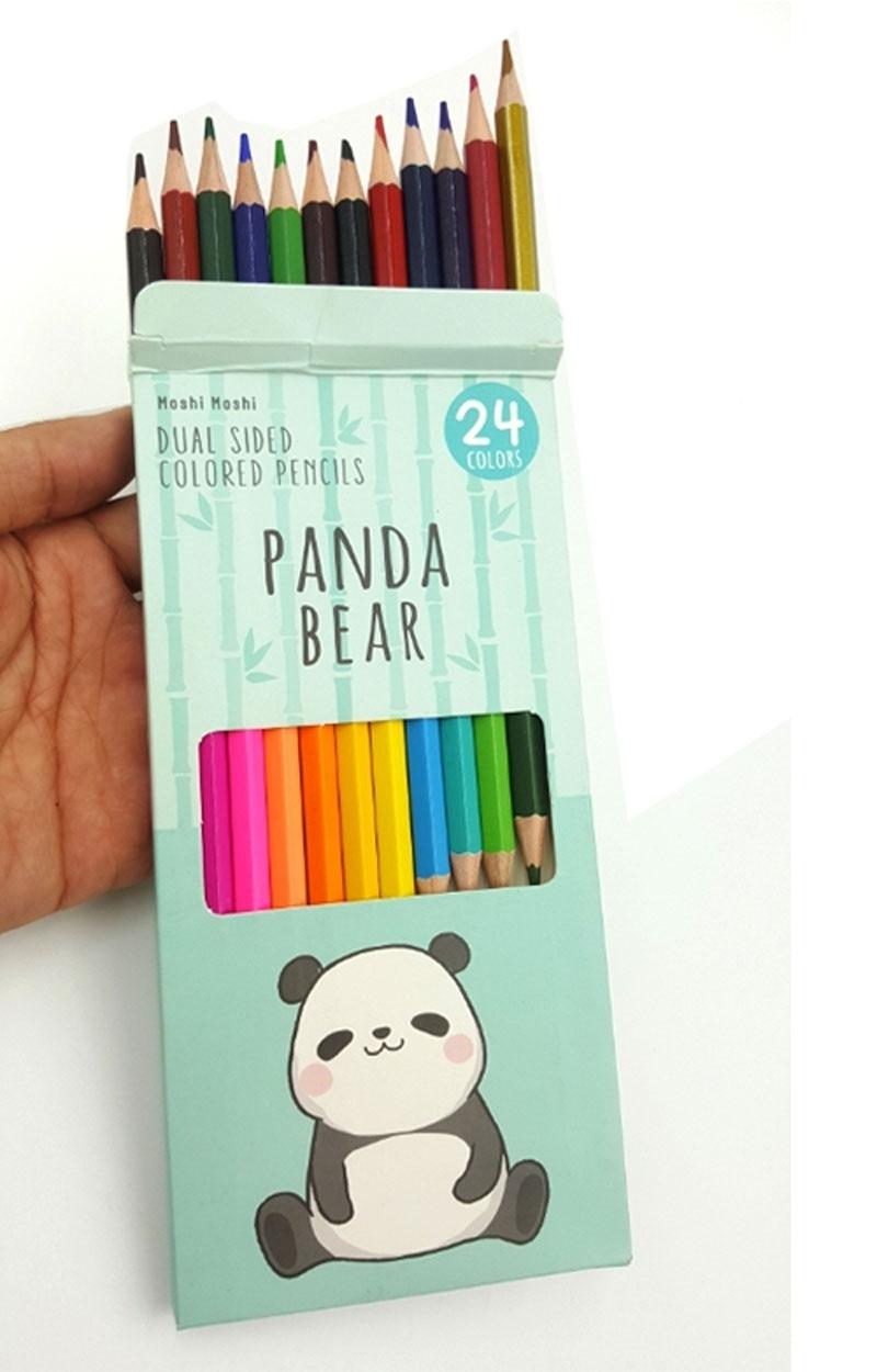 Chì Màu Moshi 2 Đầu 24 Màu 006 - Panda Bear