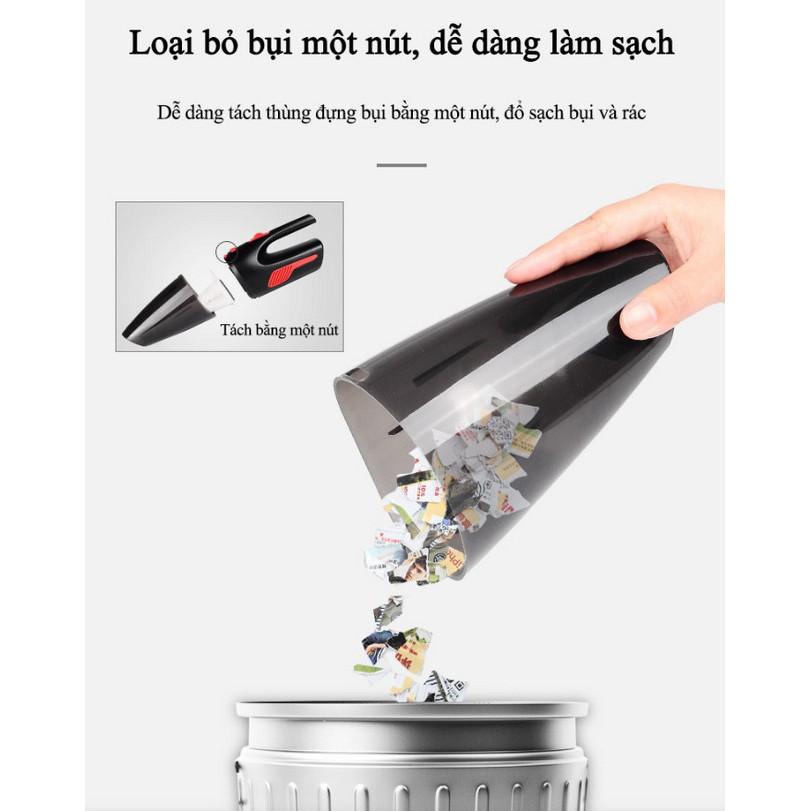 Máy hút bụi ô tô không dây siêu mạnh sử dụng cả ướt và khô Wireless car vacuum cleaner