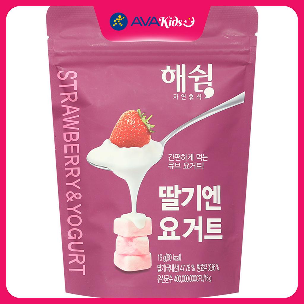 Sữa chua khô sấy lạnh vị dâu Haeswim gói 16g (từ 7 tháng) - Hàng Chính Hãng