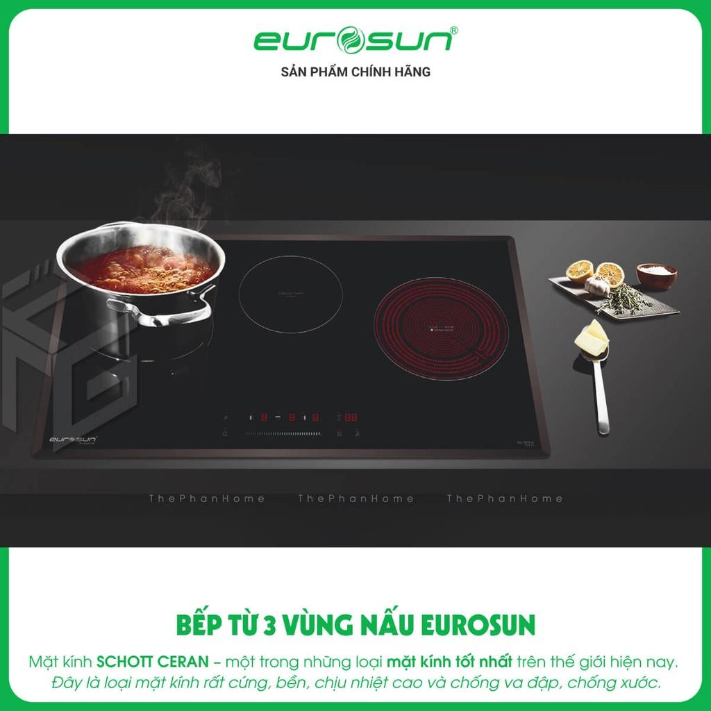 Bếp Từ Âm 3 Vùng Nấu EUROSUN EU-TE388Max - Nhập Khẩu Malaysia, Hàng Chính Hãng