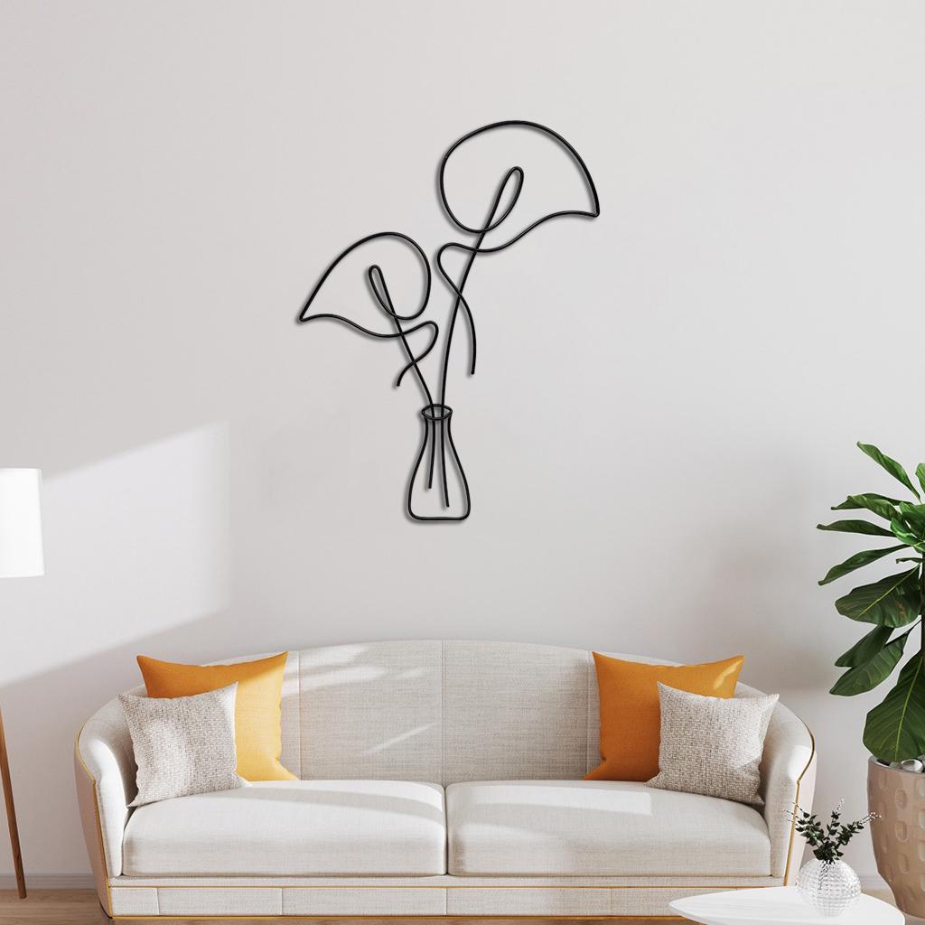 Metal Flower Wall Art Sculpture Decoration Indoor Wall Decor