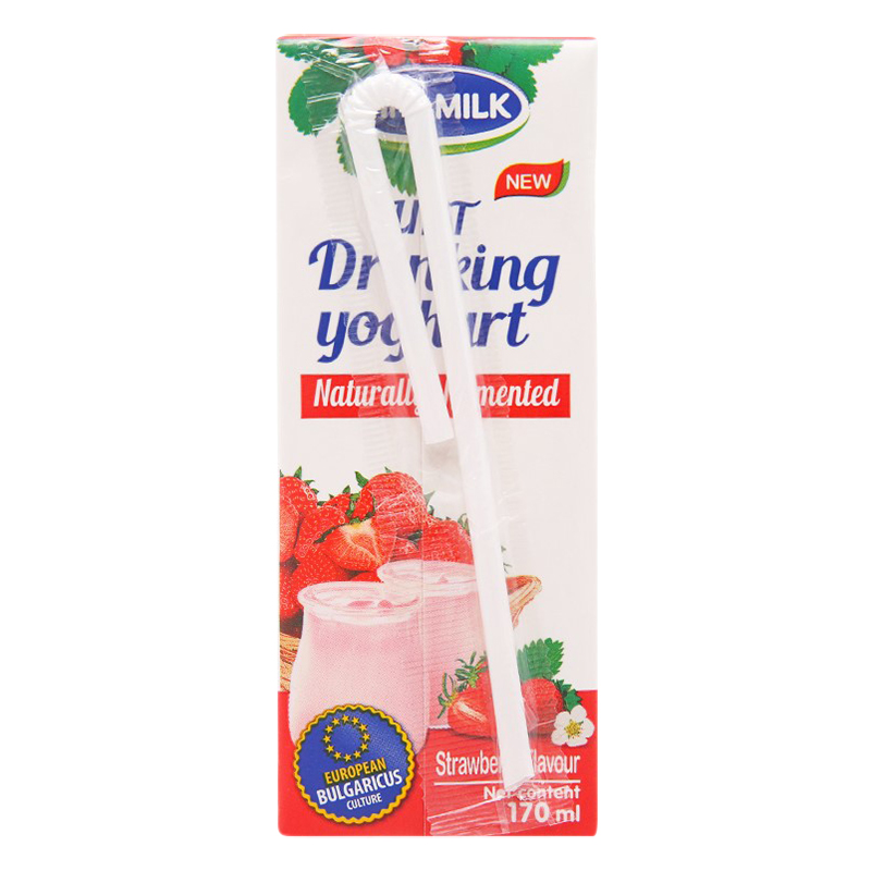 Thùng 48 Hộp Sữa Chua Uống Hương Dâu Vinamilk (170ml)