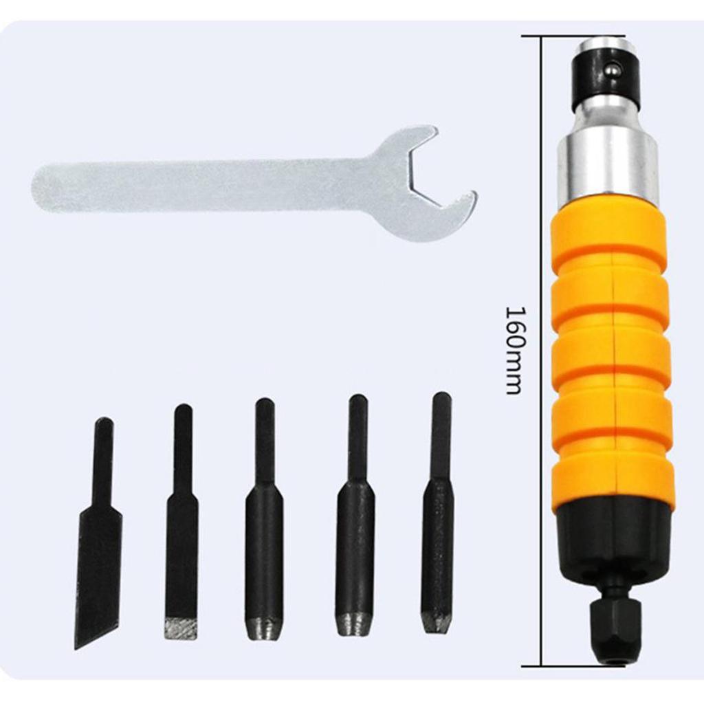 Woodworking Carving Chisel Carving Machine Tool with Wrench & Flexible Shaft & 5 Carving Blades