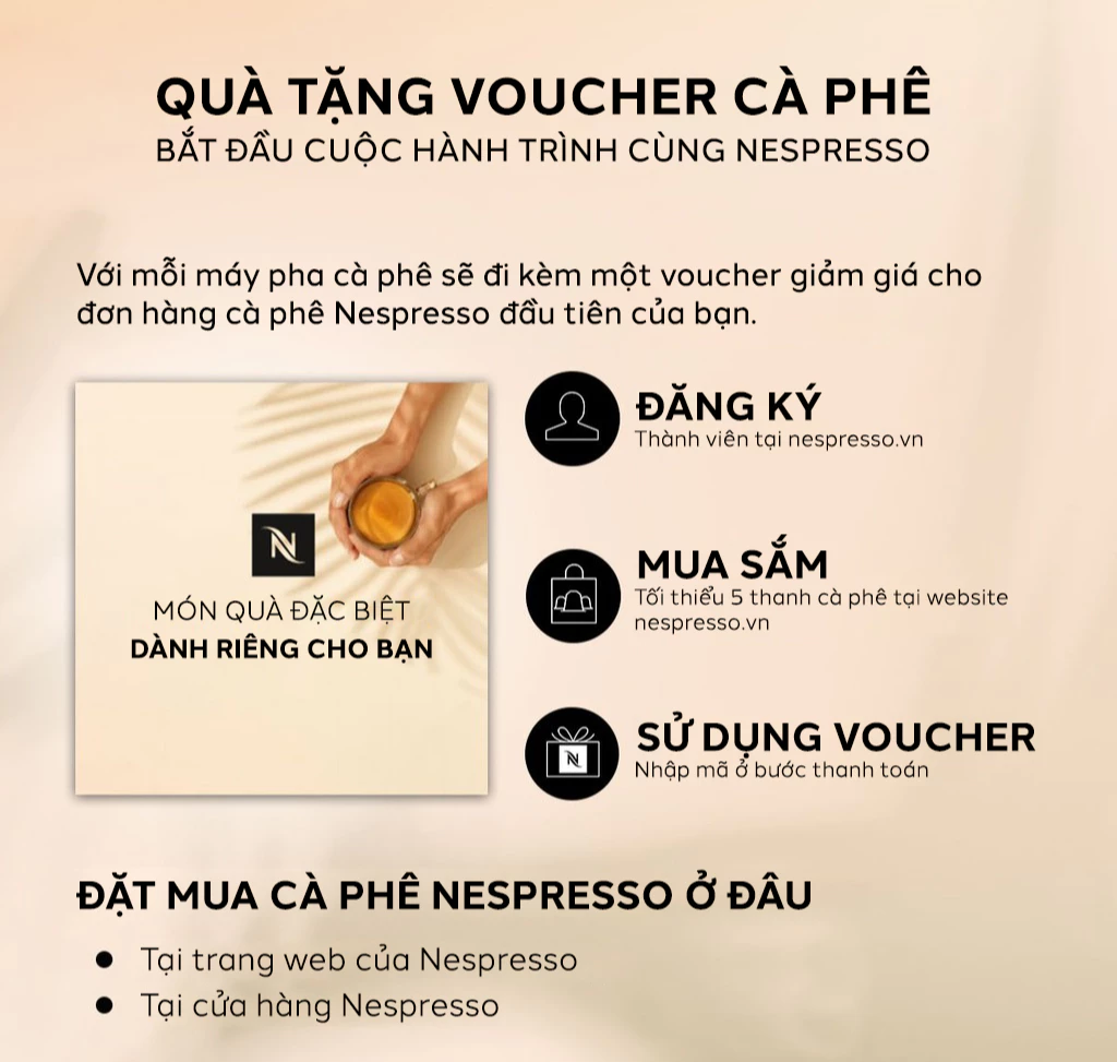 Máy pha cà phê Nespresso Inissia Đỏ - Hàng chính hãng