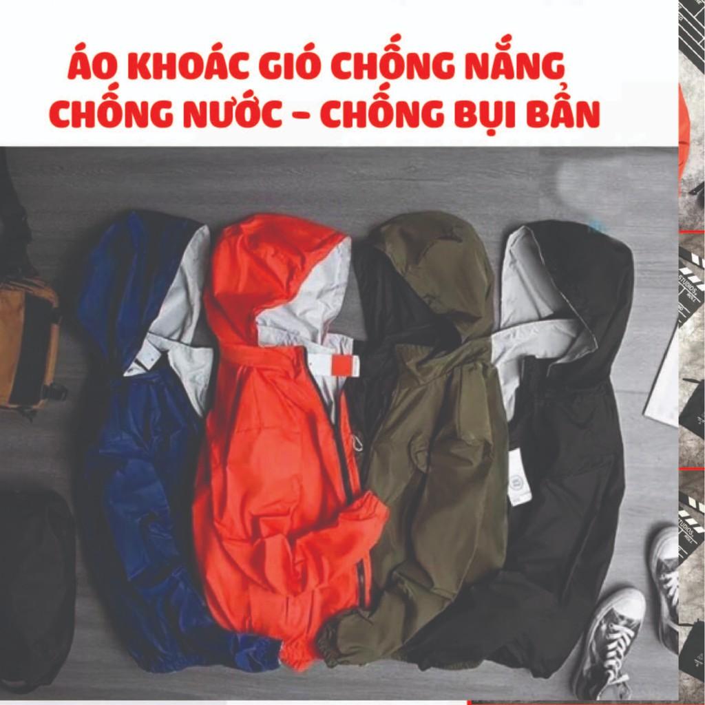 Áo Khoác Dù - Áo Khoác Gió Nam Nữ 2 Màu - 2 Mặt - 2 Lớp Chống Gió - Chống Nước - Chống Bụi - Chống Nắng - Chống Tia UV