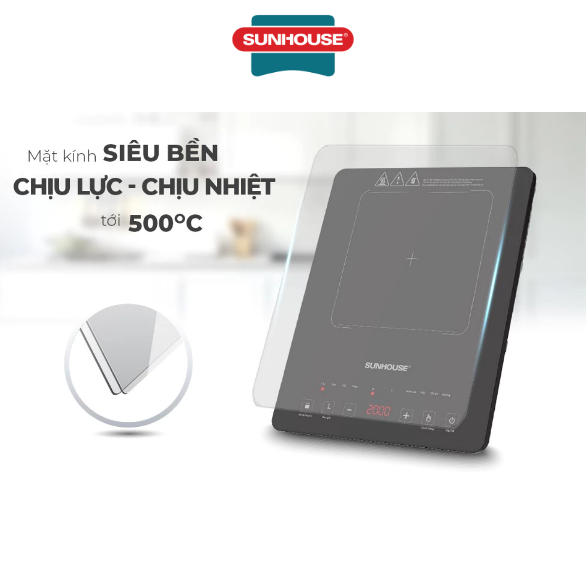 Bếp từ Sunhouse SHD6805 - Hàng Chính Hãng
