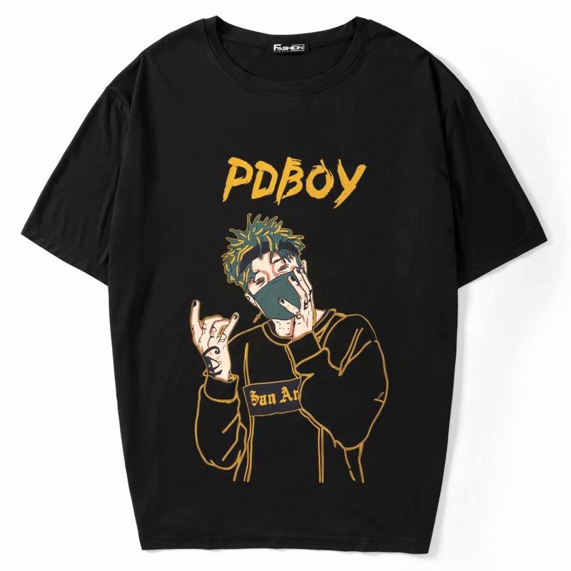 Áo Thun Nam Tay Ngắn In Hình Mặt Nạ Cá Tính