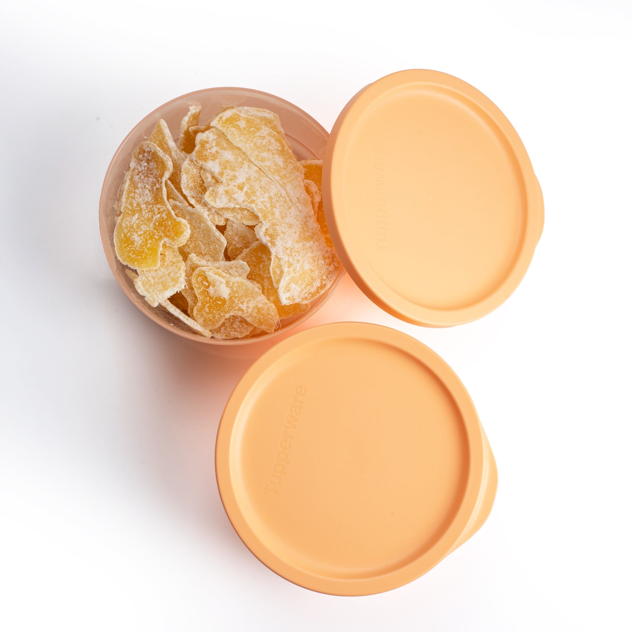 Bộ 2 hộp đựng thực phẩm Tupperware trữ khô và mát Stacking Round Medium 530ml