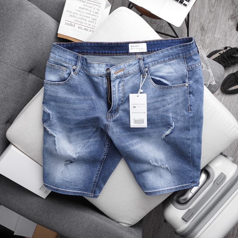 Quần jean nam cao cấp bigsize - Quần short jean nam đẹp xuất xịn co giãn