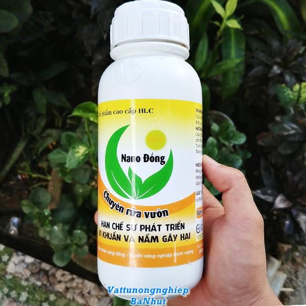 NANO ĐỒNG Rửa Vườn HLC 500ml - Xử Lý Đất Trồng, Xử Lý Giá Thể Trồng Cây, Tẩy Rửa Rong Rêu, Nấm, Vi Khuẩn