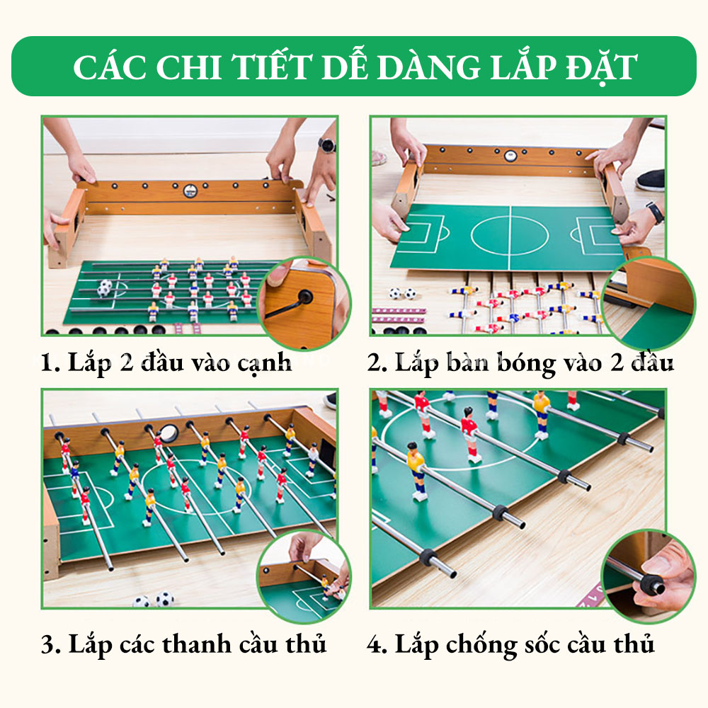 Bàn bi lắc cỡ lớn chân cao 6 tay cầm 69x35x62 cm banh lắc bóng đá phù hợp cho bé rèn luyện phản xạ và tư duy