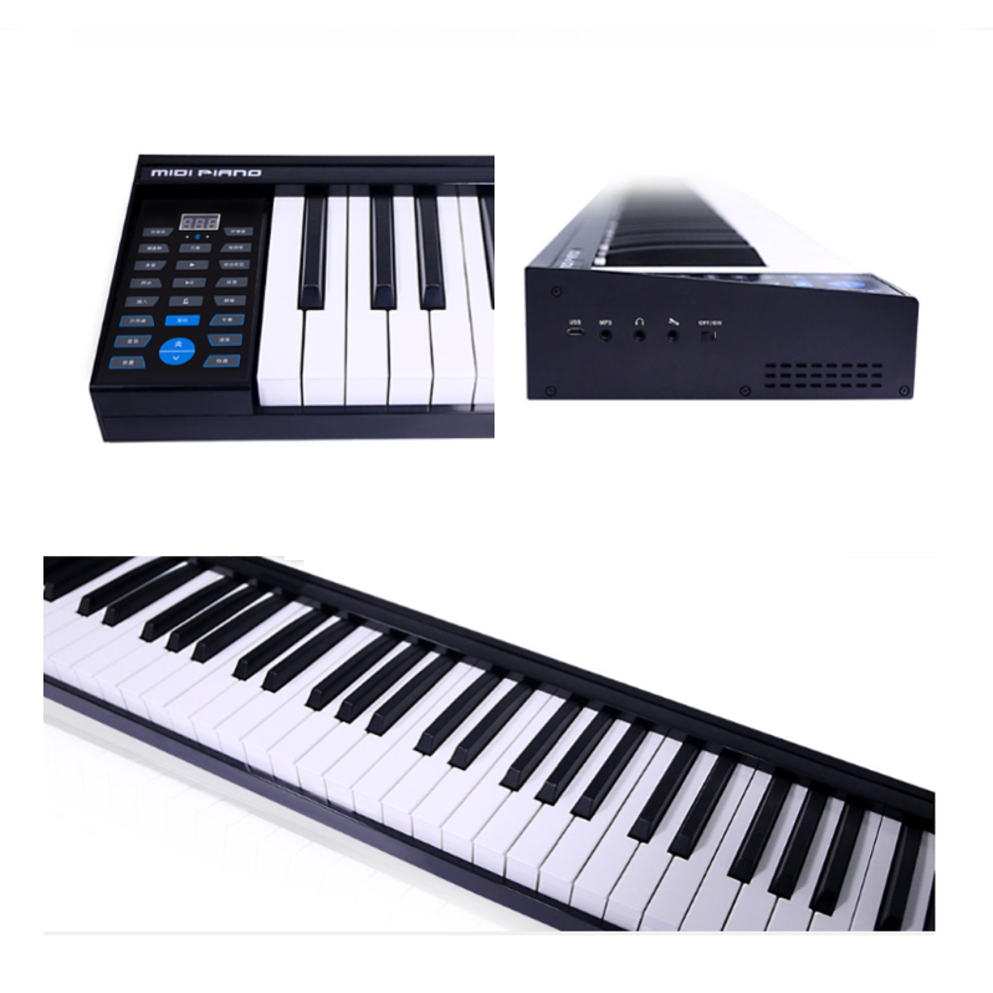 Đàn Piano Điện Konix PH88 - 88 Phím nặng Cảm ứng lực PH-88 - Midi Keyboard Controllers - Kèm Kèn Kazoo DreamMaker (Kết nối máy tính và điện thoại, Bluetooth, Pin sạc, Loa lớn)