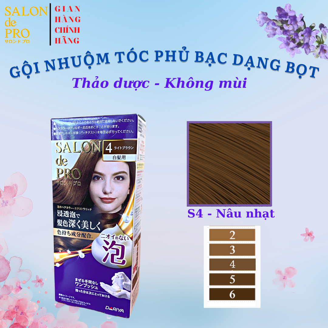 SALON de PRO Nhuộm tóc phủ bạc dạng bọt TFH4